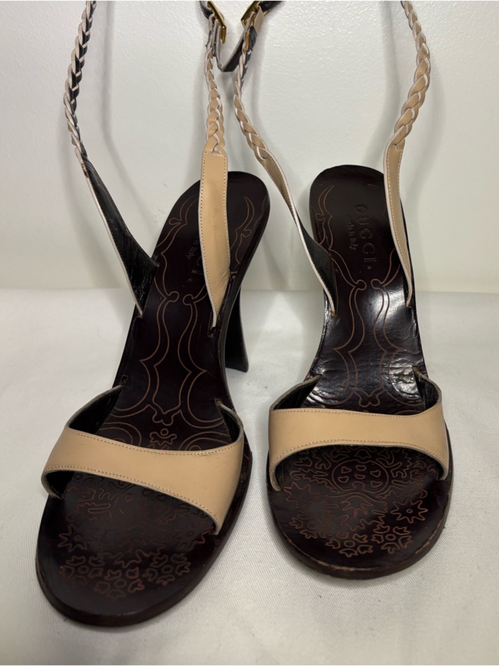 Vintage Gucci Wooden Platform Sandas